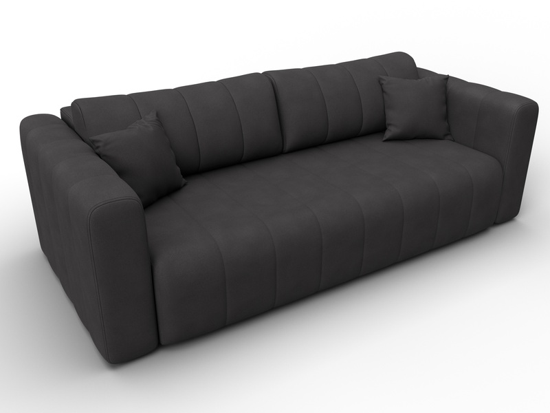 Диван прямой Лига-062 НПБ, Замша, JOLY 08 коричневый