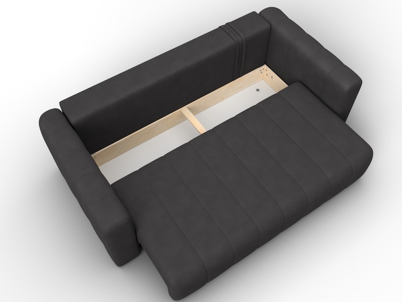 Диван прямой Лига-062 НПБ, Замша, JOLY 08 коричневый