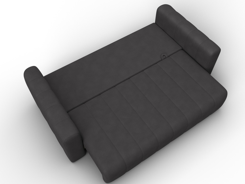 Диван прямой Лига-062 НПБ, Замша, JOLY 08 коричневый