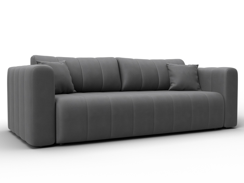 Диван прямой Лига-062 НПБ, Замша, JOLY 13 серый