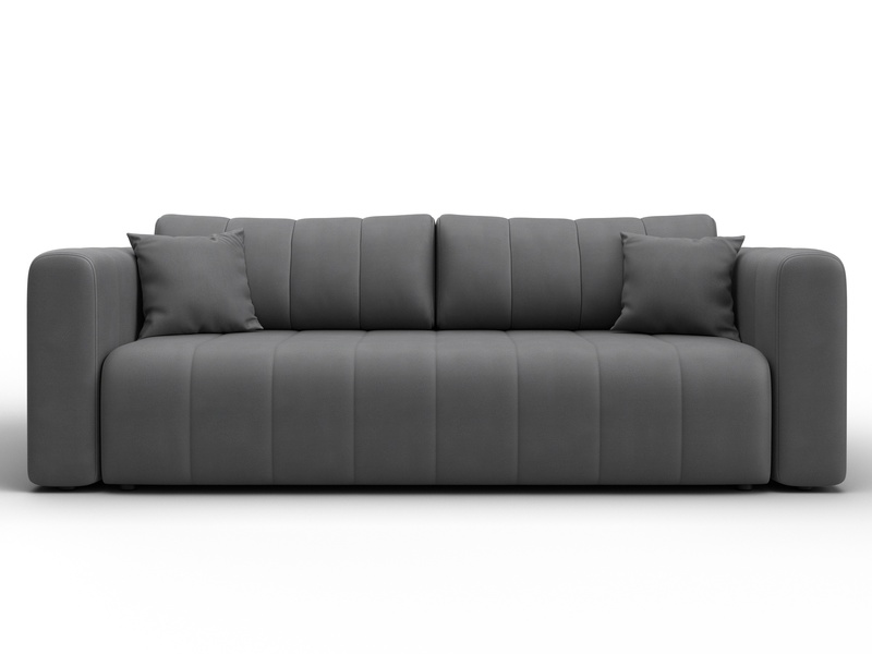 Диван прямой Лига-062 НПБ, Замша, JOLY 13 серый