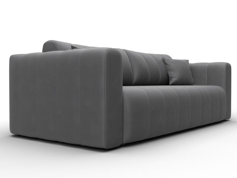 Диван прямой Лига-062 НПБ, Замша, JOLY 13 серый