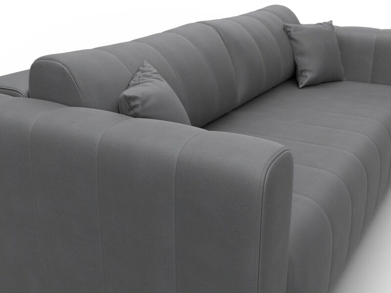 Диван прямой Лига-062 НПБ, Замша, JOLY 13 серый