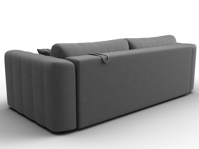 Диван прямой Лига-062 НПБ, Замша, JOLY 13 серый