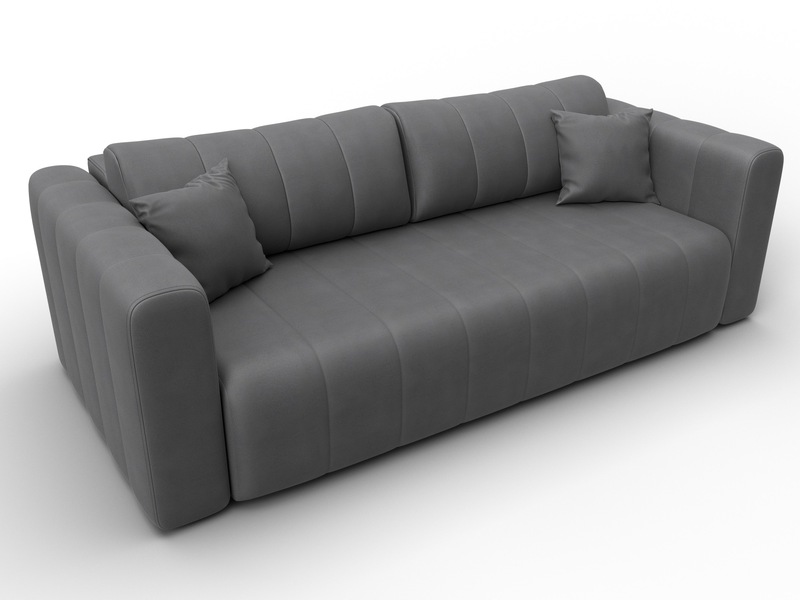 Диван прямой Лига-062 НПБ, Замша, JOLY 13 серый