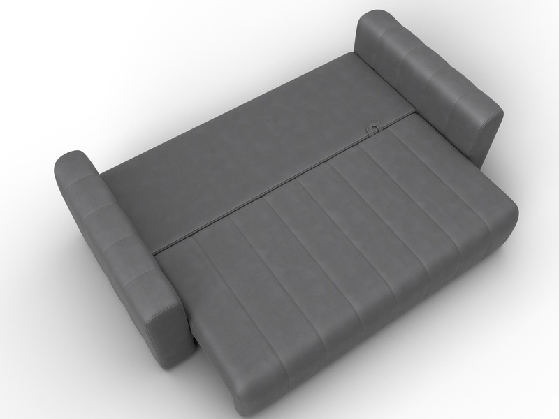 Диван прямой Лига-062 НПБ, Замша, JOLY 13 серый