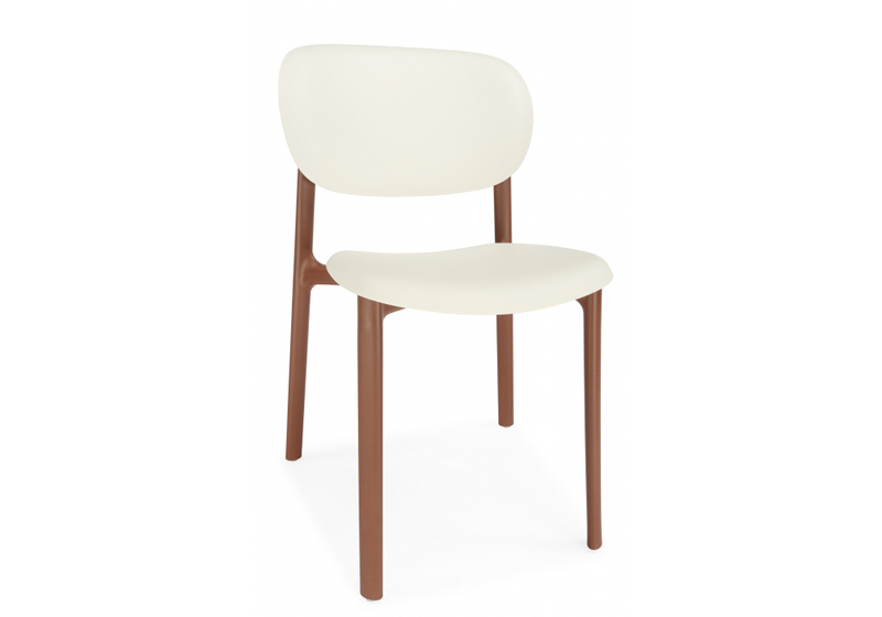 Пластиковый стул, Mokka brown / milky