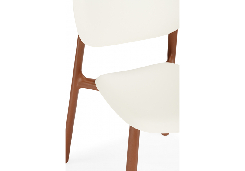 Пластиковый стул, Mokka brown / milky