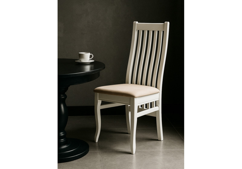 Стул деревянный, Арлет белый / tenerife latte