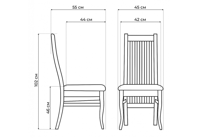 Стул деревянный, Арлет белый / tenerife latte