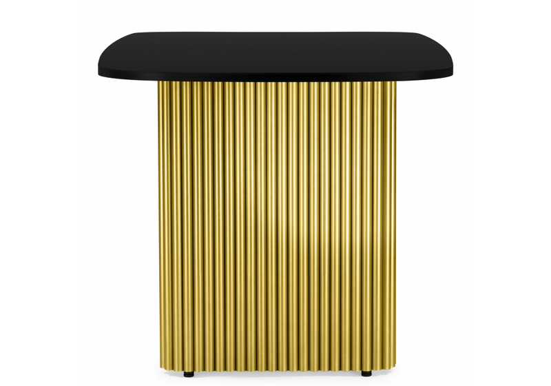 Стол деревянный, Бавария B 180 х 90 черная пленка шагрень / золото