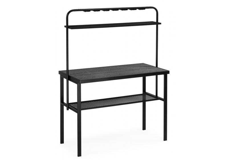 Барный стол, Сари 120х50х171 дпк графит / черный