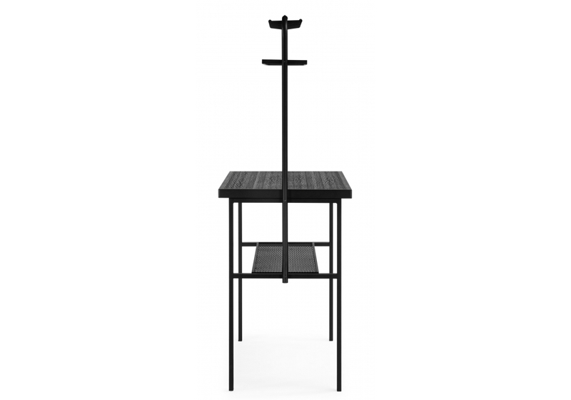 Барный стол, Сари 120х50х171 дпк графит / черный