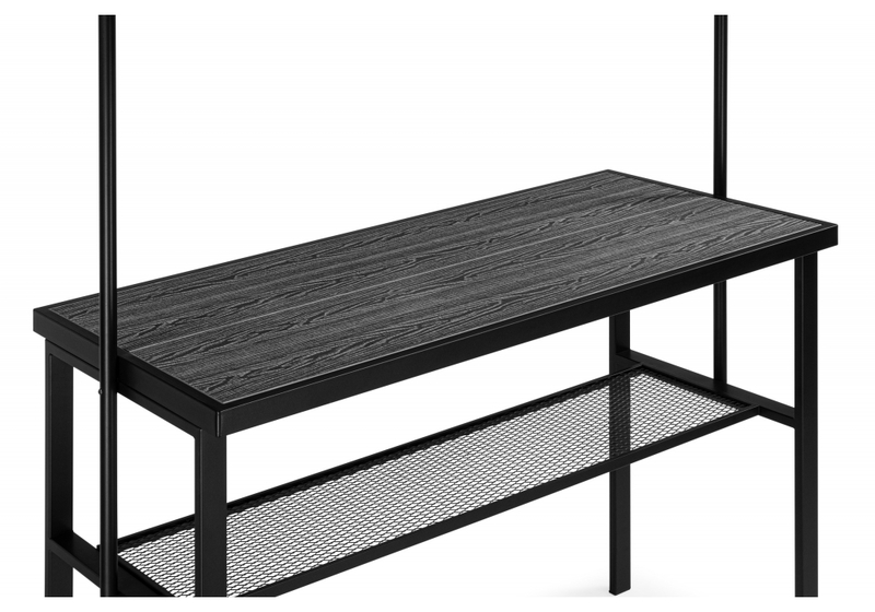 Барный стол, Сари 120х50х171 дпк графит / черный