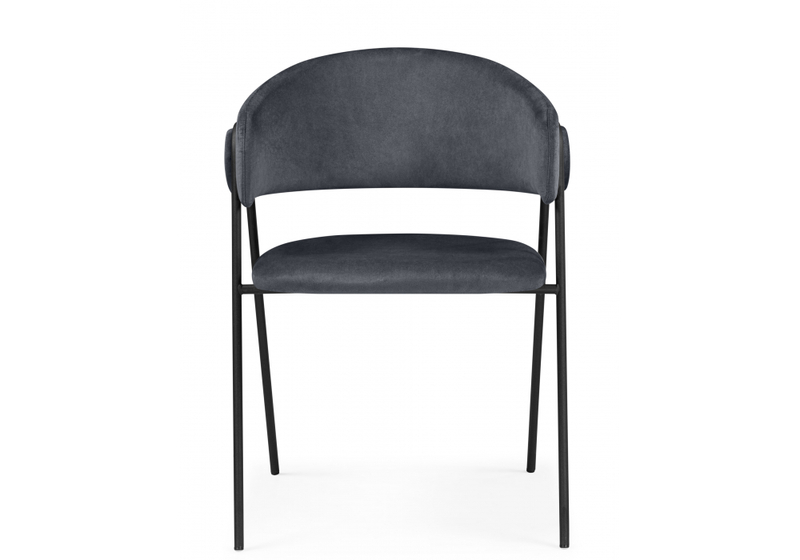 Стул на металлокаркасе, Криспиан темно-серый / черный