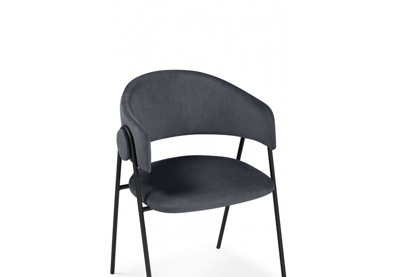 Стул на металлокаркасе, Криспиан темно-серый / черный