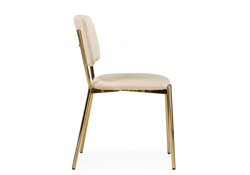 Стул на металлокаркасе, Armond beige / gold