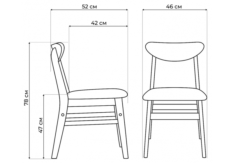 Стул деревянный, Okava wood / beige
