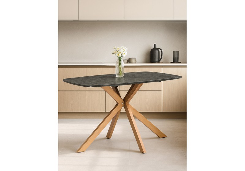 Стол деревянный, Кортез 116(160)x77 раздвижной малави / медь