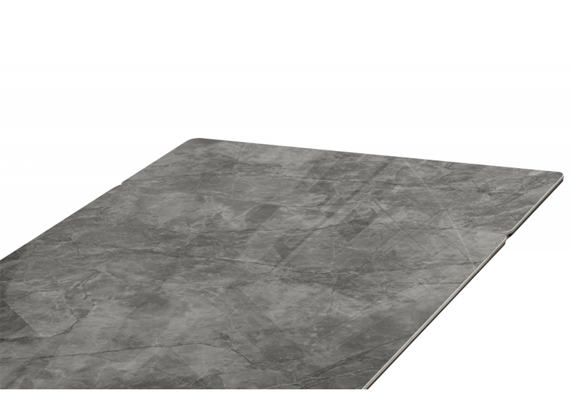 Керамический стол, Дарвин 160(220)х89 серый мрамор baolai / черный