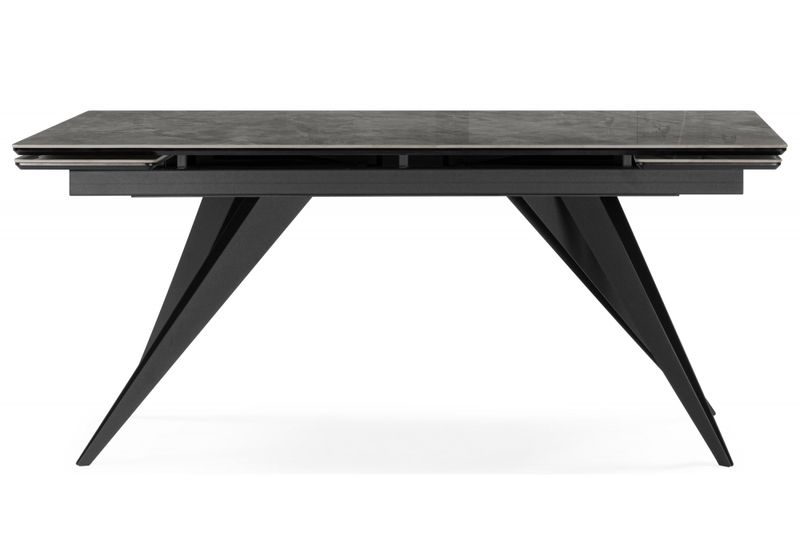 Керамический стол, Дарвин 160(220)х89 серый мрамор baolai / черный