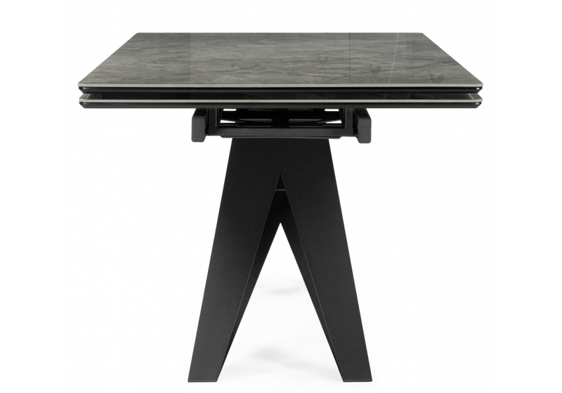 Керамический стол, Блэкберн 160(220)х89 серый мрамор baolai / черный