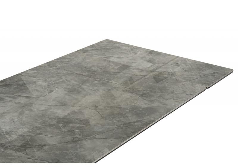 Керамический стол, Блэкберн 160(220)х89 серый мрамор baolai / черный