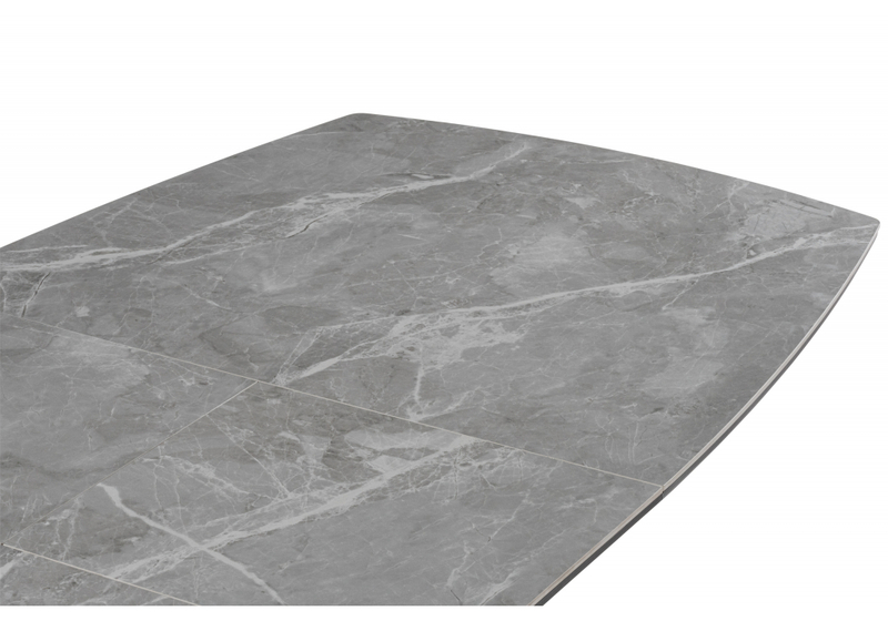 Керамический стол, Риполь 160(205)х89 larka grey / черный