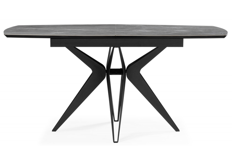 Керамический стол, Риполь 140(180)х80 larka grey / черный