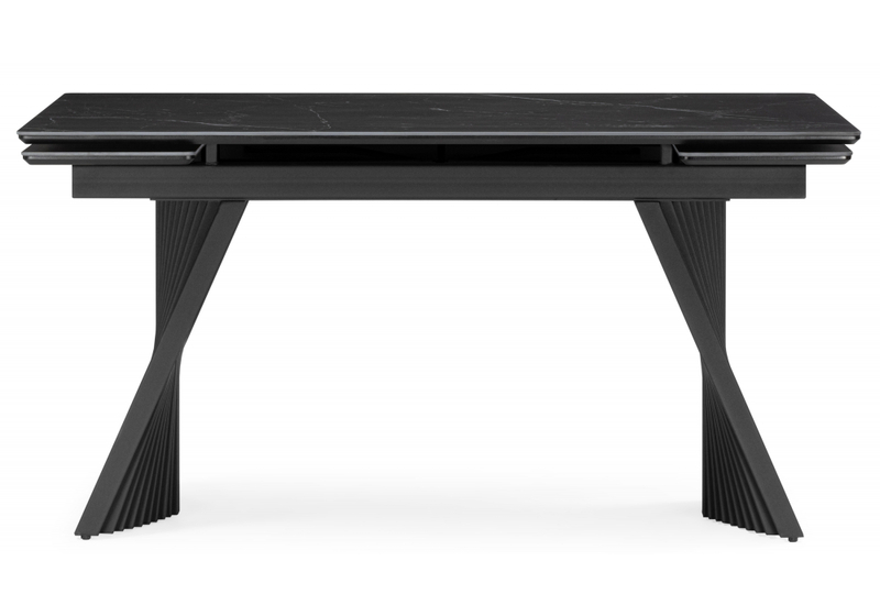 Керамический стол, Вейв 140(200)х80 shakespeare black / черный