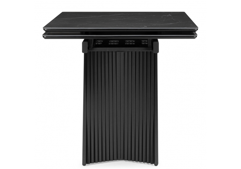 Керамический стол, Вейв 140(200)х80 shakespeare black / черный