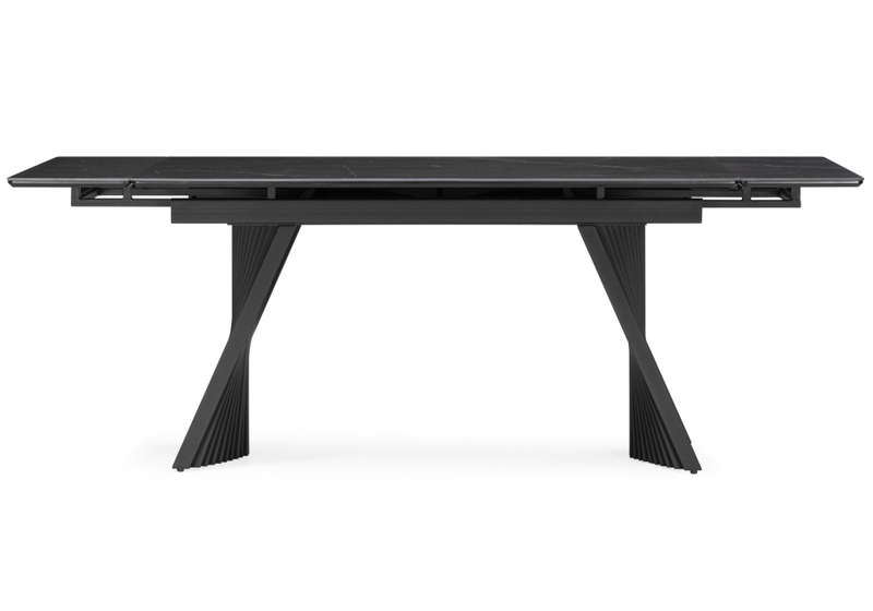 Керамический стол, Вейв 140(200)х80 shakespeare black / черный