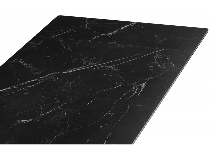 Керамический стол, Вейв 140(200)х80 shakespeare black / черный