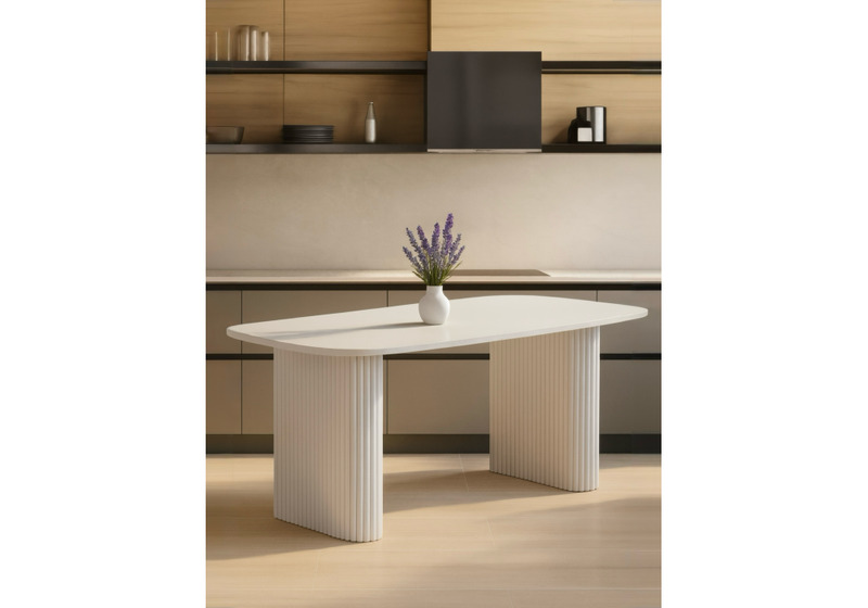 Стол деревянный, Бавария B 200 х 90 белая пленка шагрень / белый