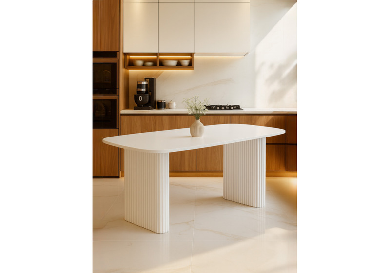 Стол деревянный, Бавария B 160 х 90 белая пленка шагрень / белый