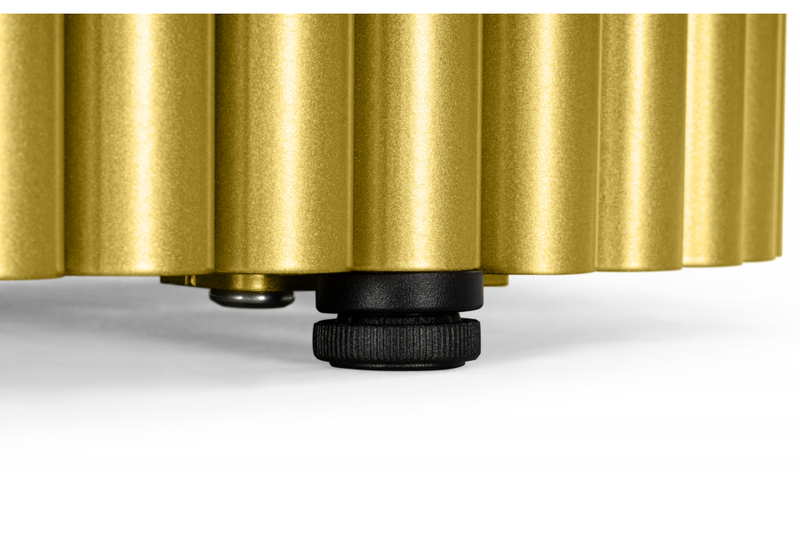 Стол деревянный, Барон О 200 х 90 белая пленка шагрень / золотые ноги