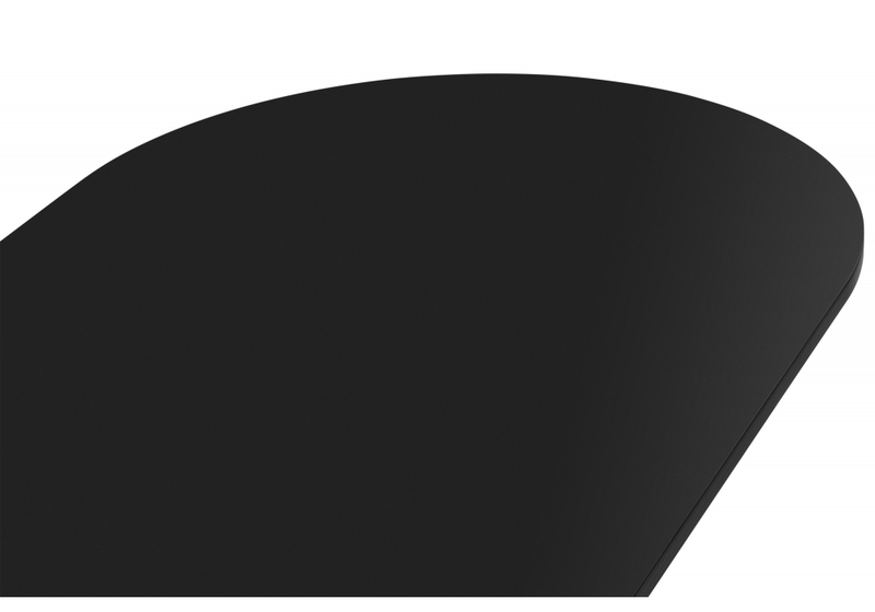 Стол деревянный, Барон О 160 х 90 черная пленка шагрень / золотые ноги