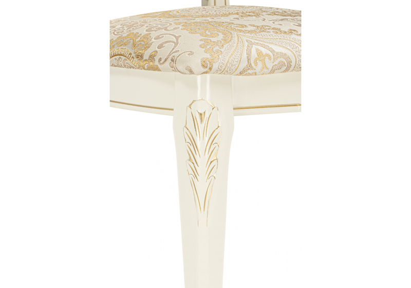 Стул деревянный, Керия слоновая кость / золото патина