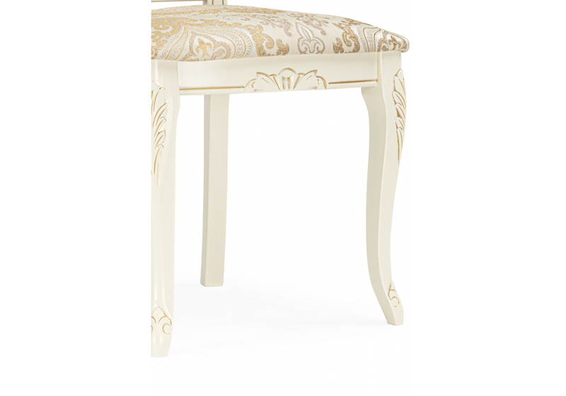 Стул деревянный, Керия слоновая кость / золото патина