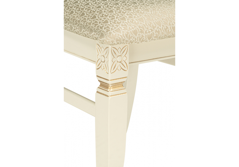 Стул деревянный, Roy слоновая кость / золото патина