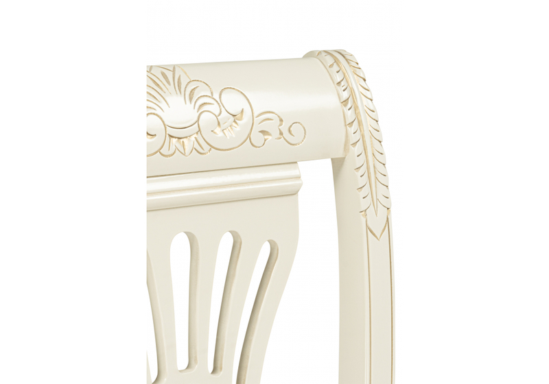 Стул деревянный, Roy слоновая кость / золото патина