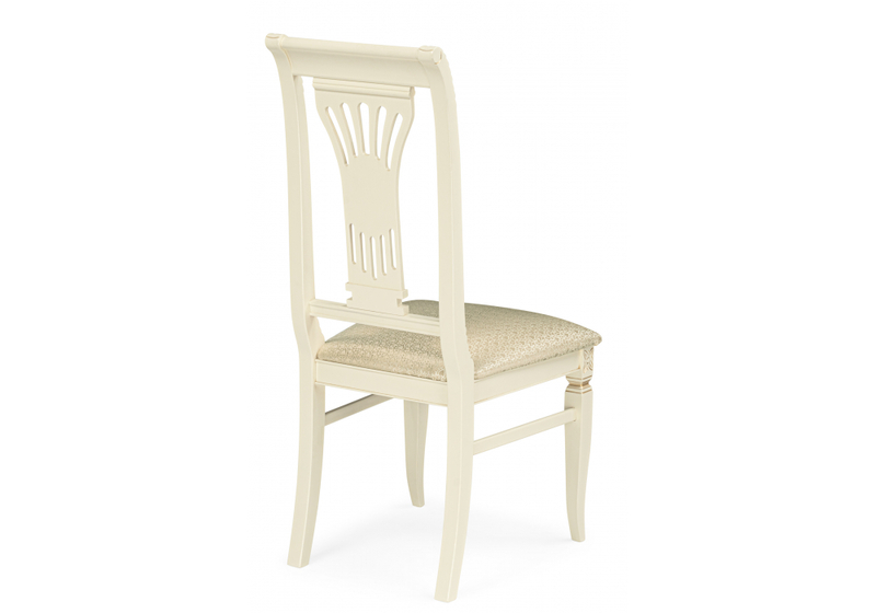 Стул деревянный, Roy слоновая кость / золото патина