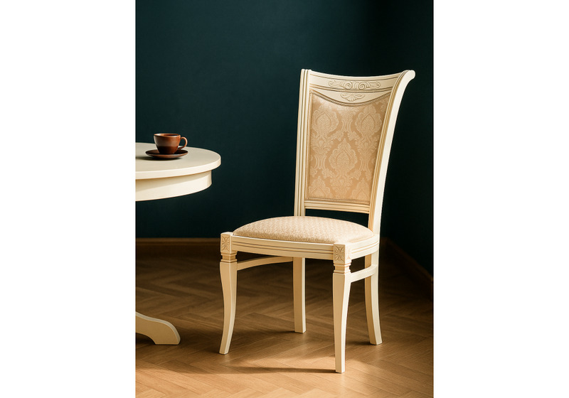 Стул деревянный, Mariano линур блекл комби / слоновая кость