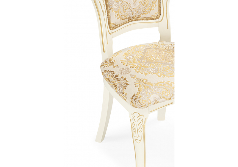 Стул деревянный, Bronte молочный / патина