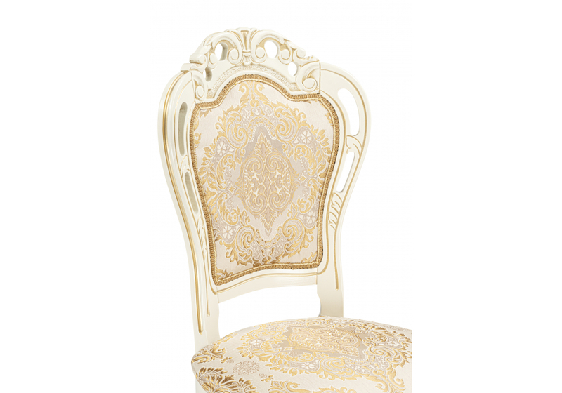 Стул деревянный, Bronte молочный / патина