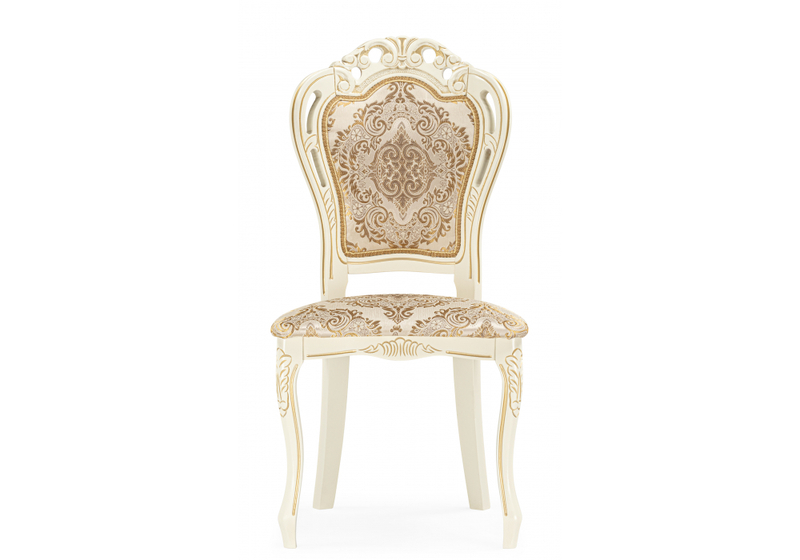 Стул деревянный, Bronte молочный / патина