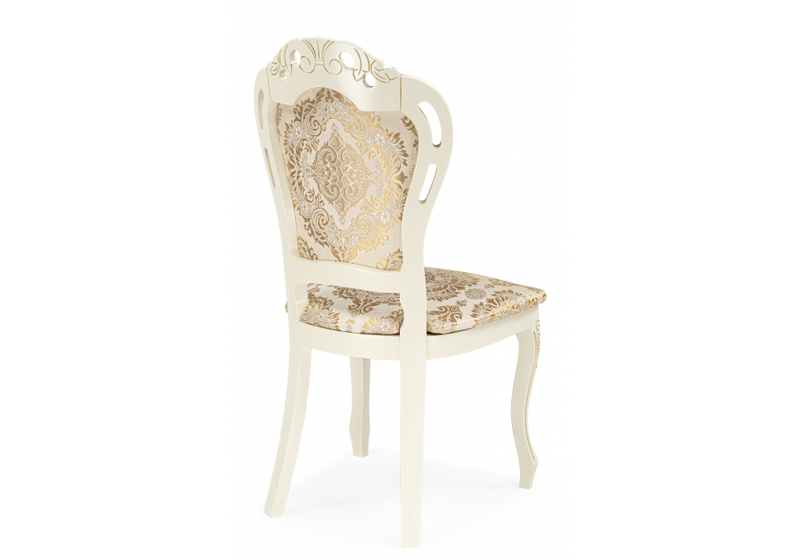 Стул деревянный, Bronte молочный / патина