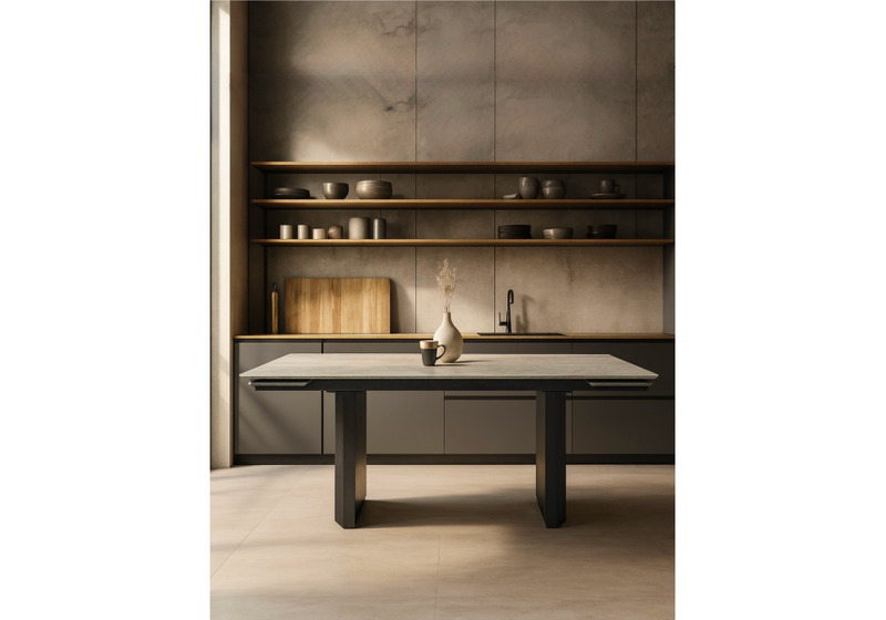 Керамический стол, Монерон 200x100 burberry bianco matt / черный