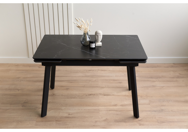 Керамический стол, Норман 120(180)х80 shakespeare black / черный