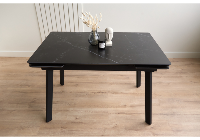 Керамический стол, Норман 120(180)х80 shakespeare black / черный